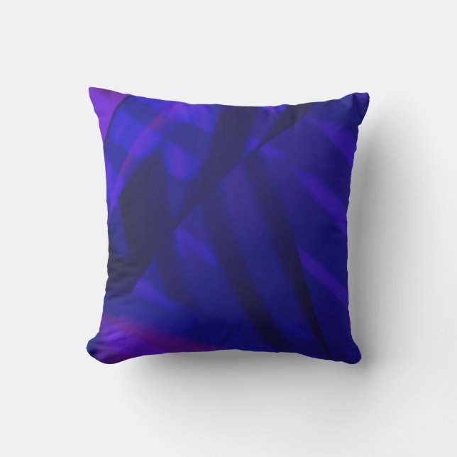 Vibrant Bold Paars Abstract Kussen (Voorkant)