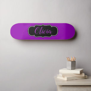 Vibrant Bold Paars-gepersonaliseerde meisjes Skateboard