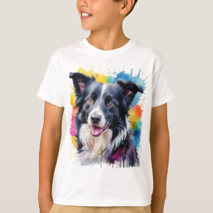 Vibrant Bordure Collie T-shirt pour enfants