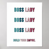 Vibrant Boss Lady Poster | Empowerment Office Art (Voorkant)