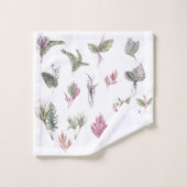 Vibrant Botanische Waterverf Bad Handdoek (Wasdoekje)