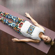 Vibrant Broderie mexicaine Leggings