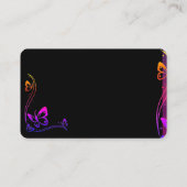 Vibrant Butterflies en Border Butterfly w/Ribbon Visitekaartje (Achterkant)