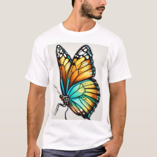 Vibrant Butterfly Art T-shirt – Omarm de kleur van