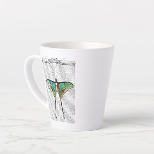 Vibrant Butterfly Latte Mok (Linkerhoek)