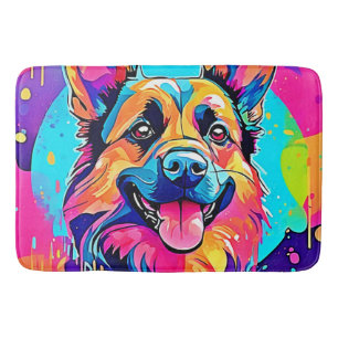 Vibrant Canine: Happy Puppy Love Badmat