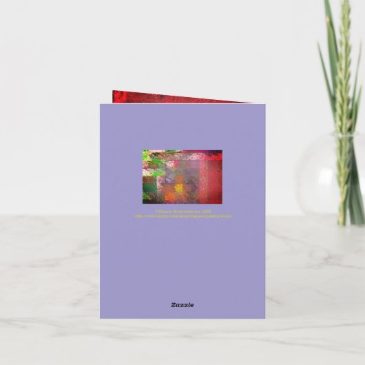 VIBRANT ! CARTE DE REMARQUE MULTI-COULEUR ABSTRAIT (Dos)