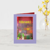 VIBRANT ! CARTE DE REMARQUE MULTI-COULEUR ABSTRAIT (Fleur jaune)