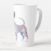 Vibrant Chihuahua  Large Latte Mug (Angle droit)