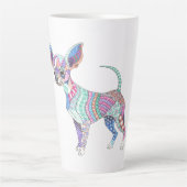 Vibrant Chihuahua  Large Latte Mug (Devant)