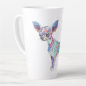 Vibrant Chihuahua  Large Latte Mug Latte Mok (Linkerhoek)