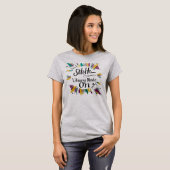 Vibrant "Chut... Mode Bibliothèque Activé" T-shirt (Devant entier)