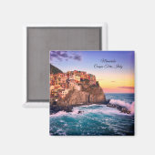 Vibrant Cinque Terre Sunset Magnet Magneet (Voorkant / Achterkant)