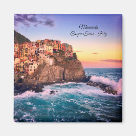 Vibrant Cinque Terre Sunset Magnet Magneet