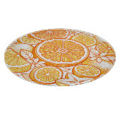 Vibrant Citrus Orange Slice Pattern Snijplank (Hoek)