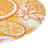 Vibrant Citrus Orange Slice Pattern Snijplank (Hoek)