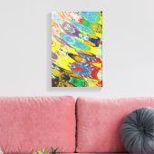 Vibrant Color Wave Canvas Afdruk (Insitu (Woonkamer))