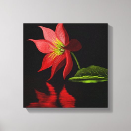 Vibrant Colorful Lily Pond Wrapped Canvas (Voorkant)