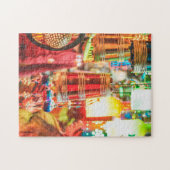 Vibrant Colorful Oriental Lantern Legpuzzel (Horizontaal)