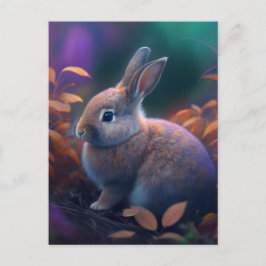 Vibrant Colorful Rabbit Briefkaart