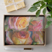 Vibrant Colorful Spring Roses Decoupage Tissuepapier (Geschenk)