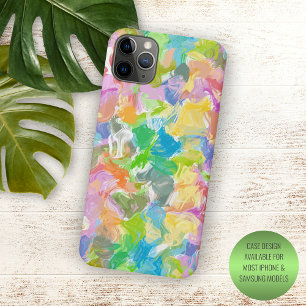 Vibrant Colorful Summer Paint Splatter Art Patroon iPhone 11 Pro Max Hoesje