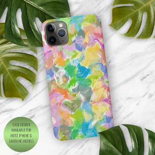 Vibrant Colorful Summer Paint Splatter Art Patroon iPhone 11Pro Max Hoesje