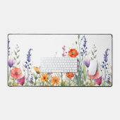 Vibrant Colorful Watercolor Wildflowers (Clavier et souris)