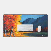 Vibrant Comptoir forestier d'automne Mat avec Blue (Clavier et souris)