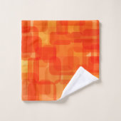 Vibrant Contemporain Abstrait Art Moderne Orange (Gant de toilette)