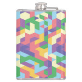 Vibrant Contemporary Geometric Pattern With Name Heupfles (Achterkant)