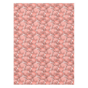 Vibrant Coral Floral Pattern Tafelkleed