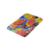 Vibrant Coral Reef Sea Wonder Art Badmat (Gekanteld)