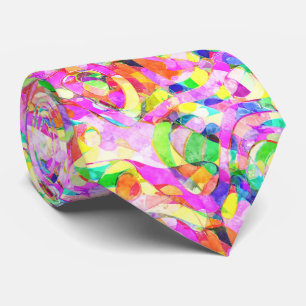 Vibrant cravate Abstraite couleur éclatante