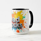Vibrant Dad Rocks Splash Coffee Mug | Customizable (Devant droit)