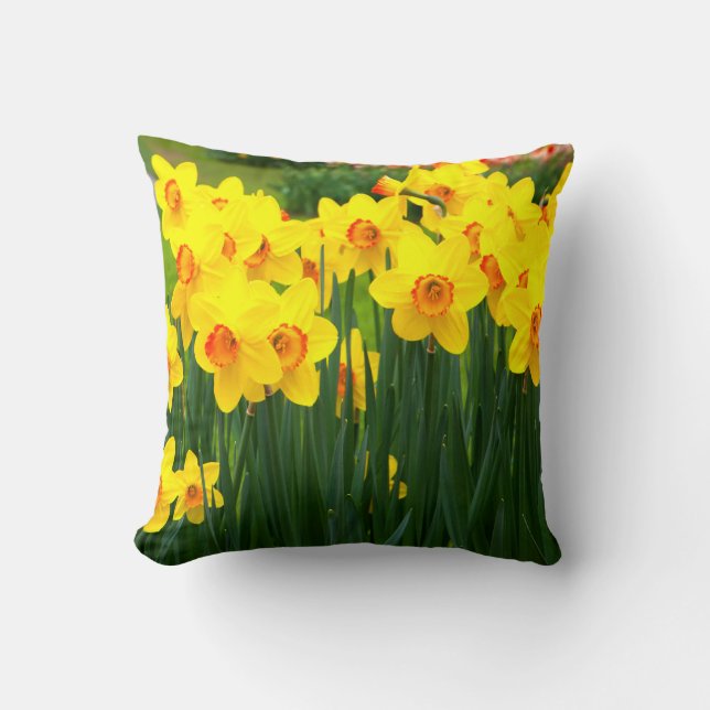 Vibrant Daffodil Kussen (Voorkant)
