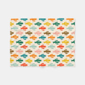 Vibrant Desert Botanical Throw Blanket Fleece Deken (Voorkant (Horizontaal))