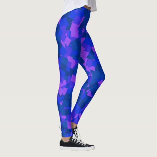 Vibrant Dimensions Geometrische kunst Leggings (Rechts)