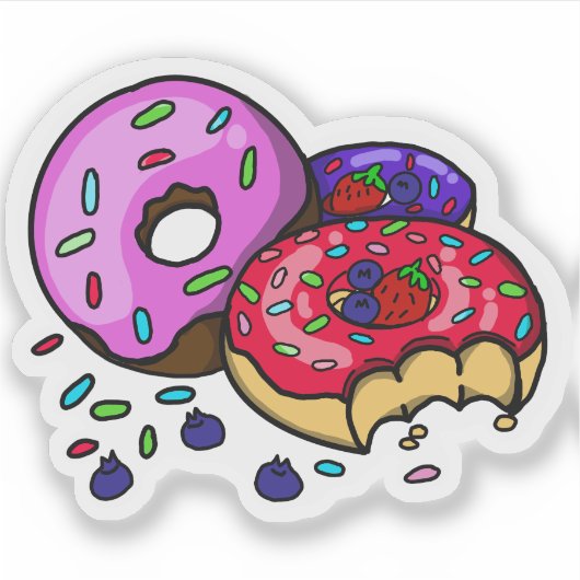   Vibrant Donut Sticker  (Devant)
