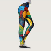 Vibrant Dreams Geometry – Bold Modern Abstract Art Leggings (Rechts)