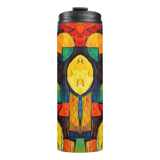 Vibrant Dreams Geometry – Bold Modern Abstract Art Thermosbeker (Voorkant)