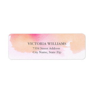 Vibrant Dreams Retouradreslabel / Roze & Peach Etiket