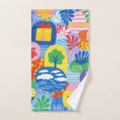 Vibrant Dreamscape: Whimsical Abstract World (Serviette à main)