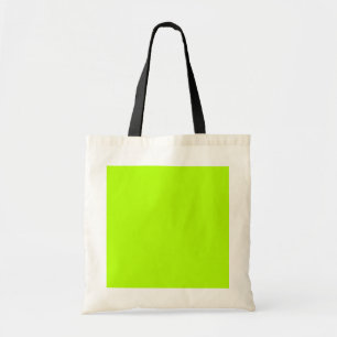 Vibrant Electric Lime Green Ready om aan te passen Tote Bag