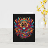 Vibrant Fantasy Pcute Ss Cute Ssnix Mythical Bird  Kaart (Gele Bloem)