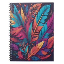 Vibrant Feather Burst Notitieboek