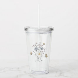 Vibrant field of wildflowers  acryl drinkbeker