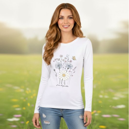 Vibrant field of wildflowers Tri-Blend shirt
