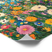 Vibrant Fleur sauvage Field Impressionniste Poster (Coin)