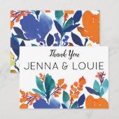 Vibrant Floral Bloom Hartelijk dank Kaart (Voorkant / Achterkant)